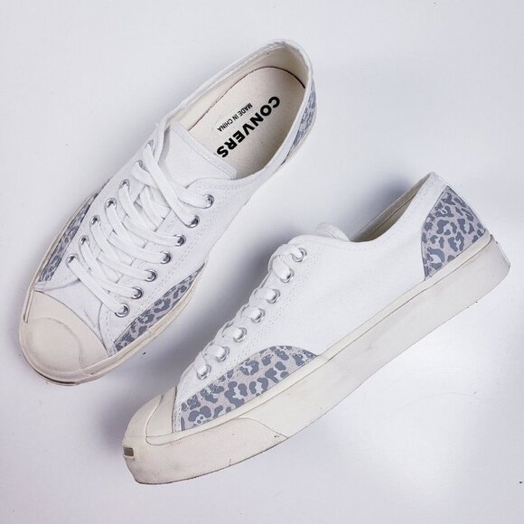 Converse Jack Purcell Ox Low Top Sneaker White/Multicolor/Egret Women's Size 9.5 - Picture 1 of 9